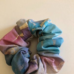 New Handmade Pink and Blue Premium Cotton Scrunchie with Wide Elastic